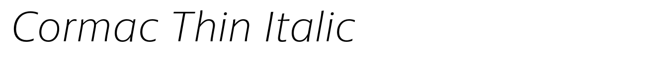 Cormac Thin Italic